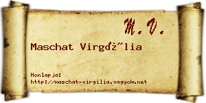 Maschat Virgília névjegykártya